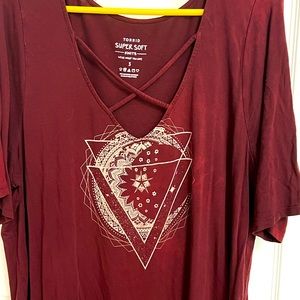 Bundle of Torrid Super Soft Size 3 short sleeve shirts